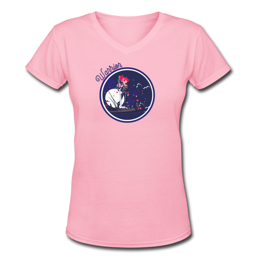 Warrior - Women's Shallow V-Neck T-Shirt - pink