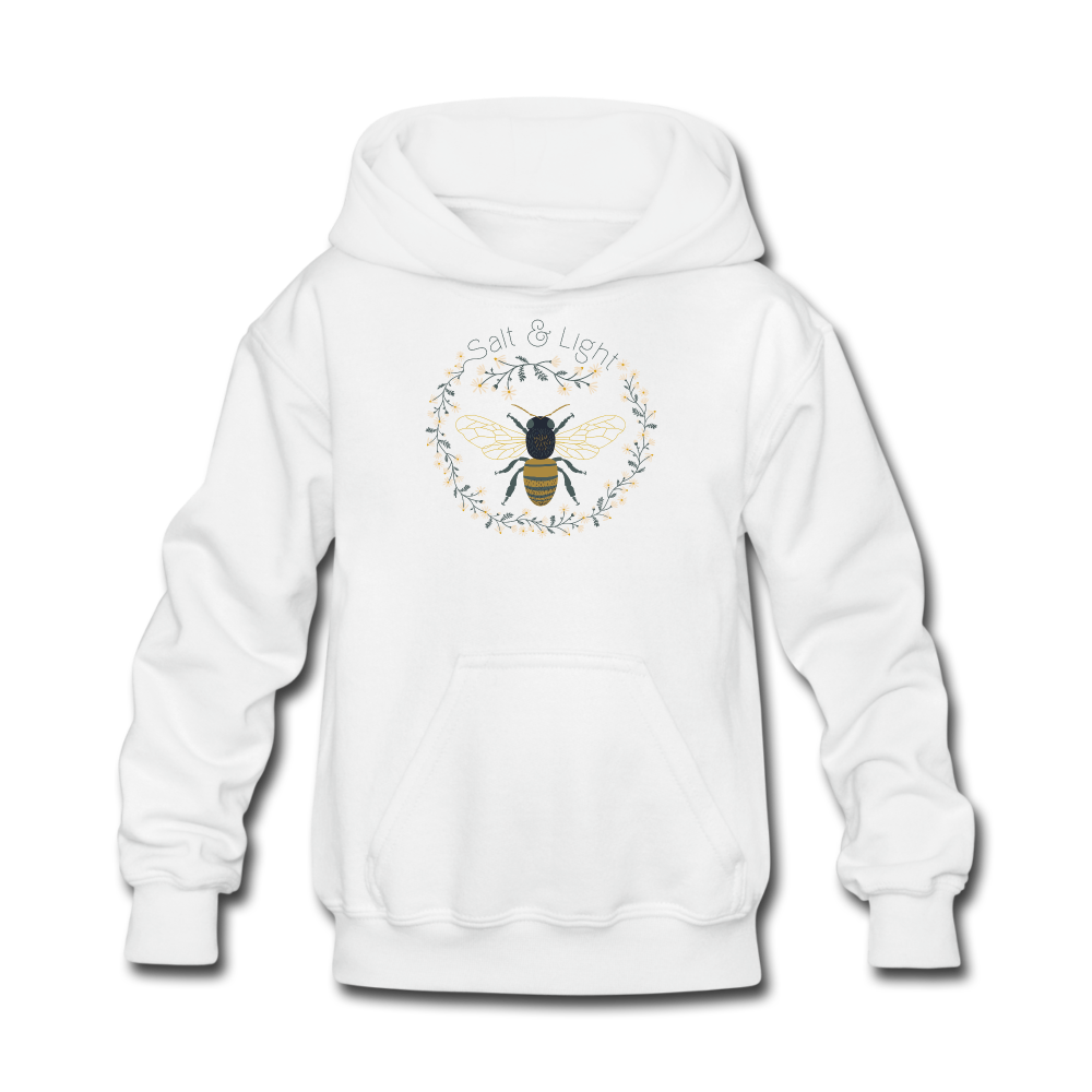 Bee Salt & Light - Kids' Hoodie - white