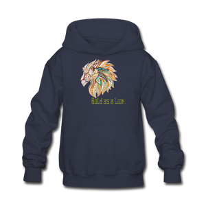 Bold as a Lion - Kids' Hoodie - navy