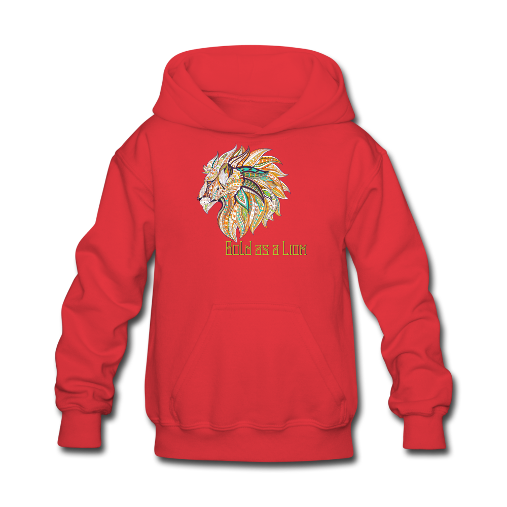 Bold as a Lion - Kids' Hoodie - red