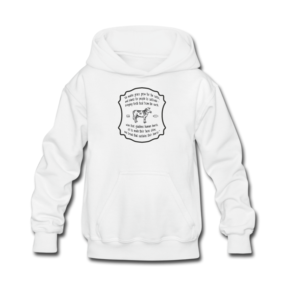 Grass for Cattle - Kids' Hoodie - white