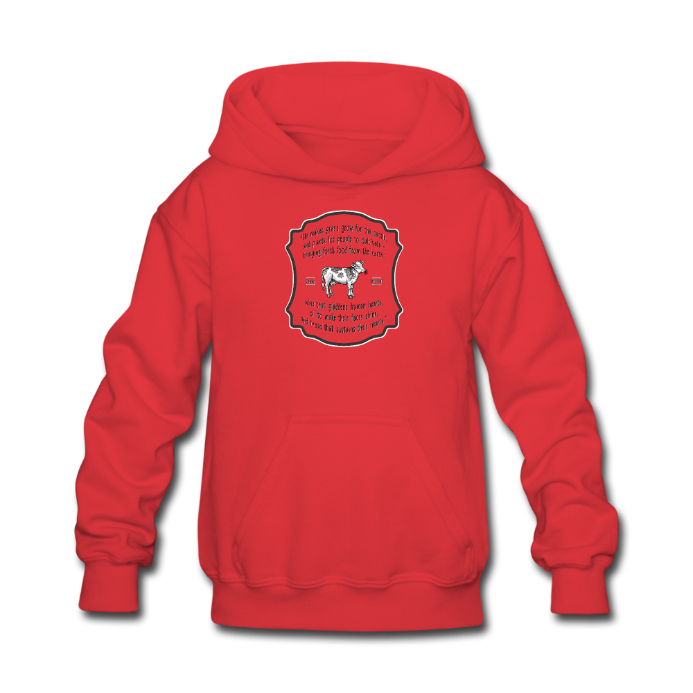 Grass for Cattle - Kids' Hoodie - red