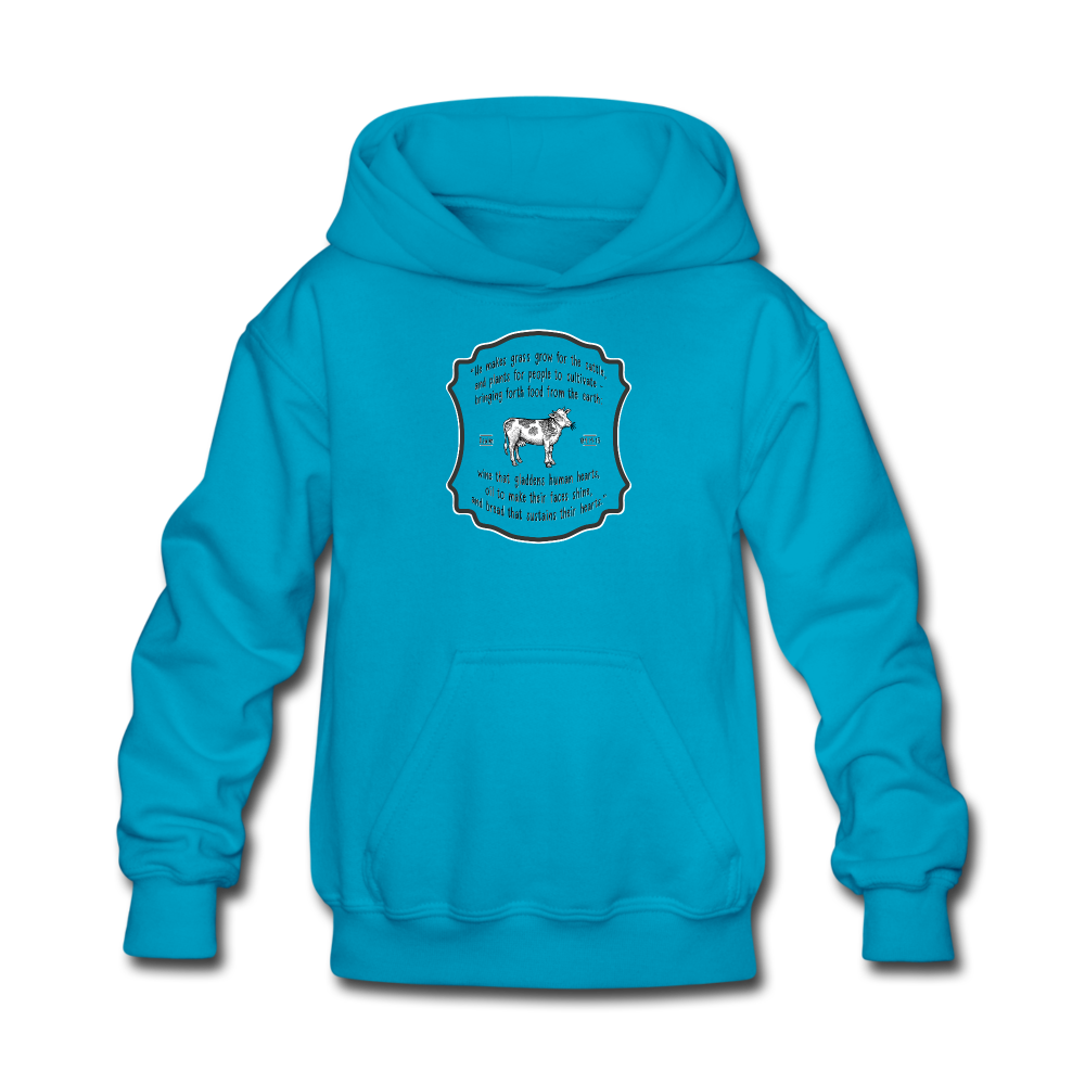 Grass for Cattle - Kids' Hoodie - turquoise