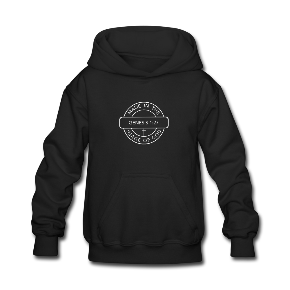 Made in the Image of God - Kids' Hoodie - black