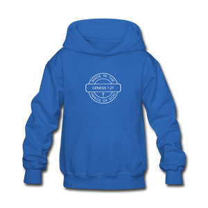 Made in the Image of God - Kids' Hoodie - royal blue
