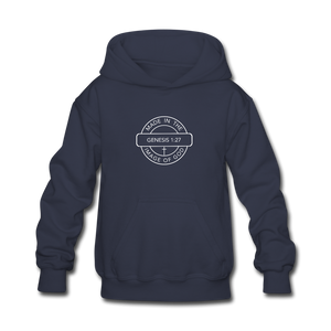 Made in the Image of God - Kids' Hoodie - navy