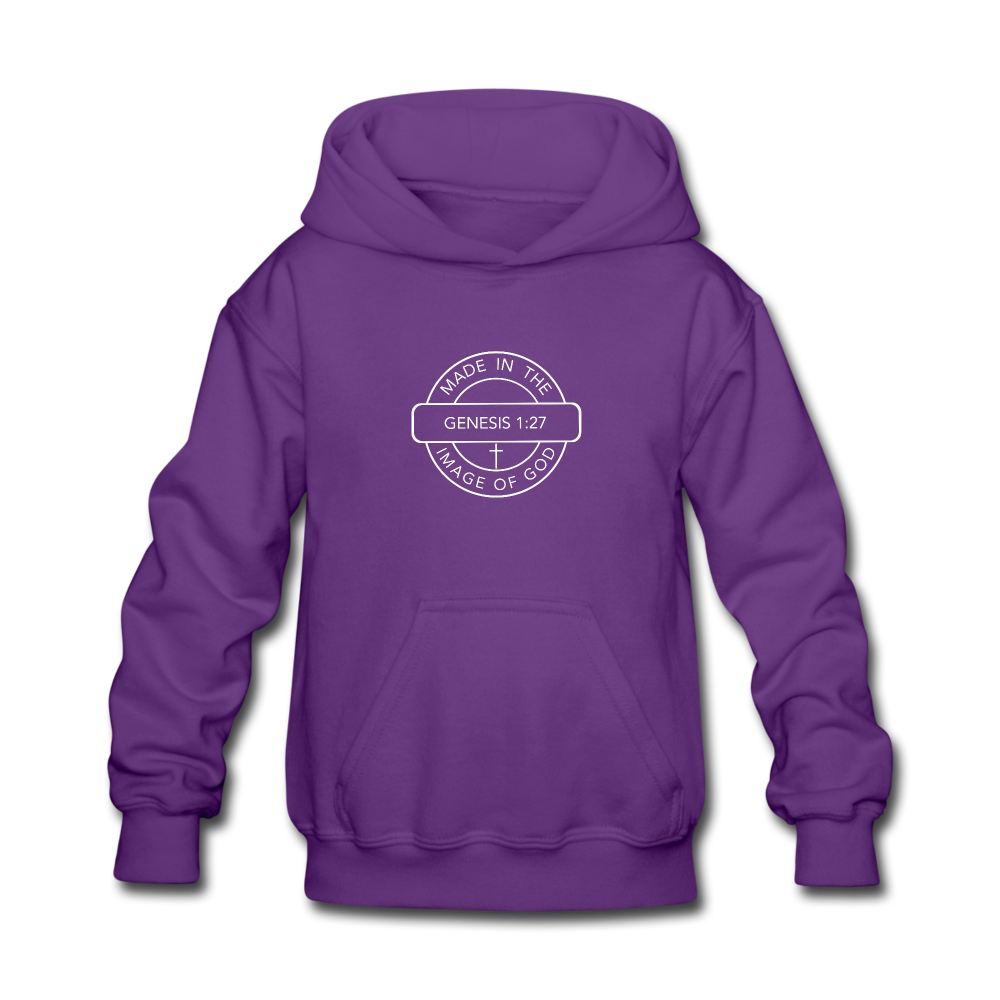 Made in the Image of God - Kids' Hoodie - purple
