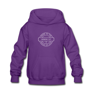 Made in the Image of God - Kids' Hoodie - purple