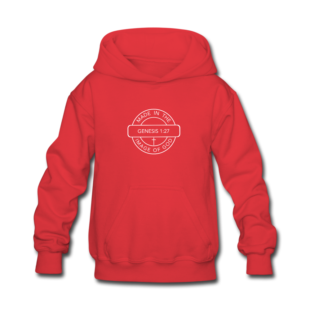 Made in the Image of God - Kids' Hoodie - red