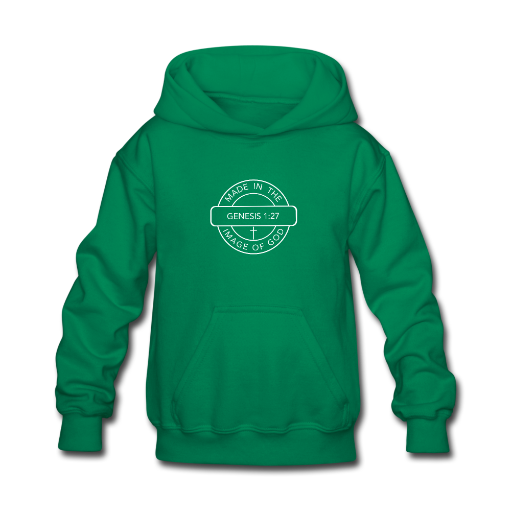 Made in the Image of God - Kids' Hoodie - kelly green