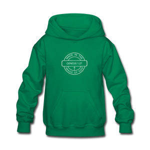 Made in the Image of God - Kids' Hoodie - kelly green