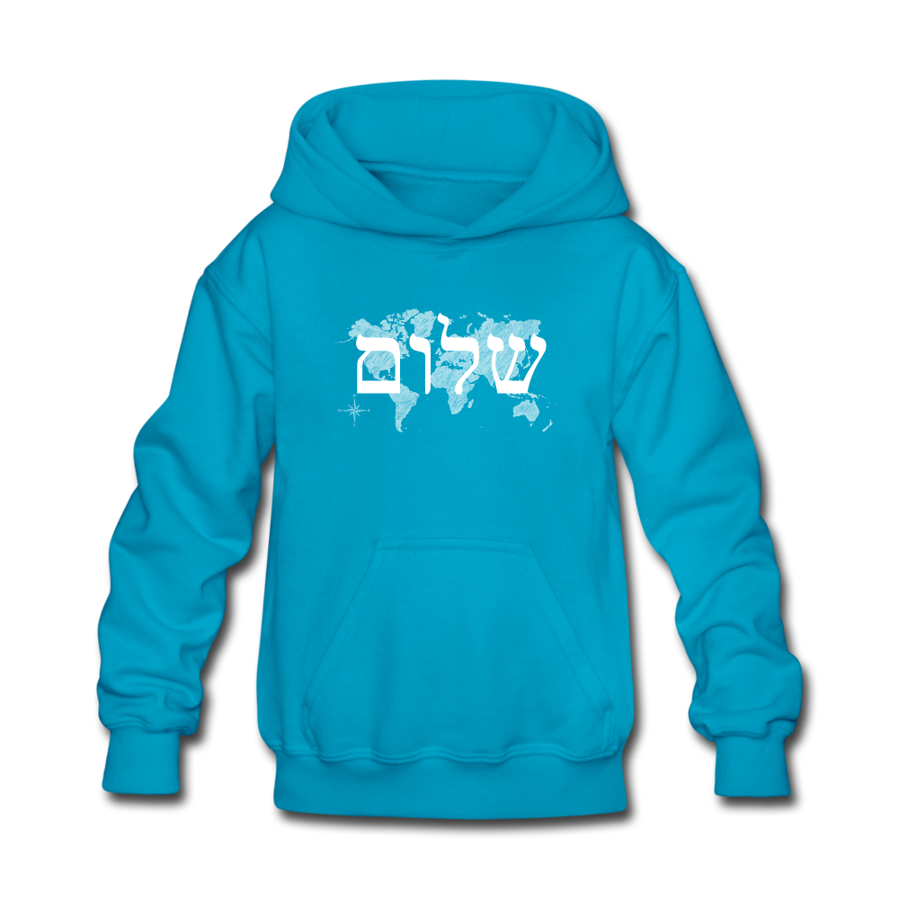 Peace on Earth - Kids' Hoodie - turquoise