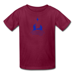 A Savior Has Been Born - Kids' T-Shirt - burgundy