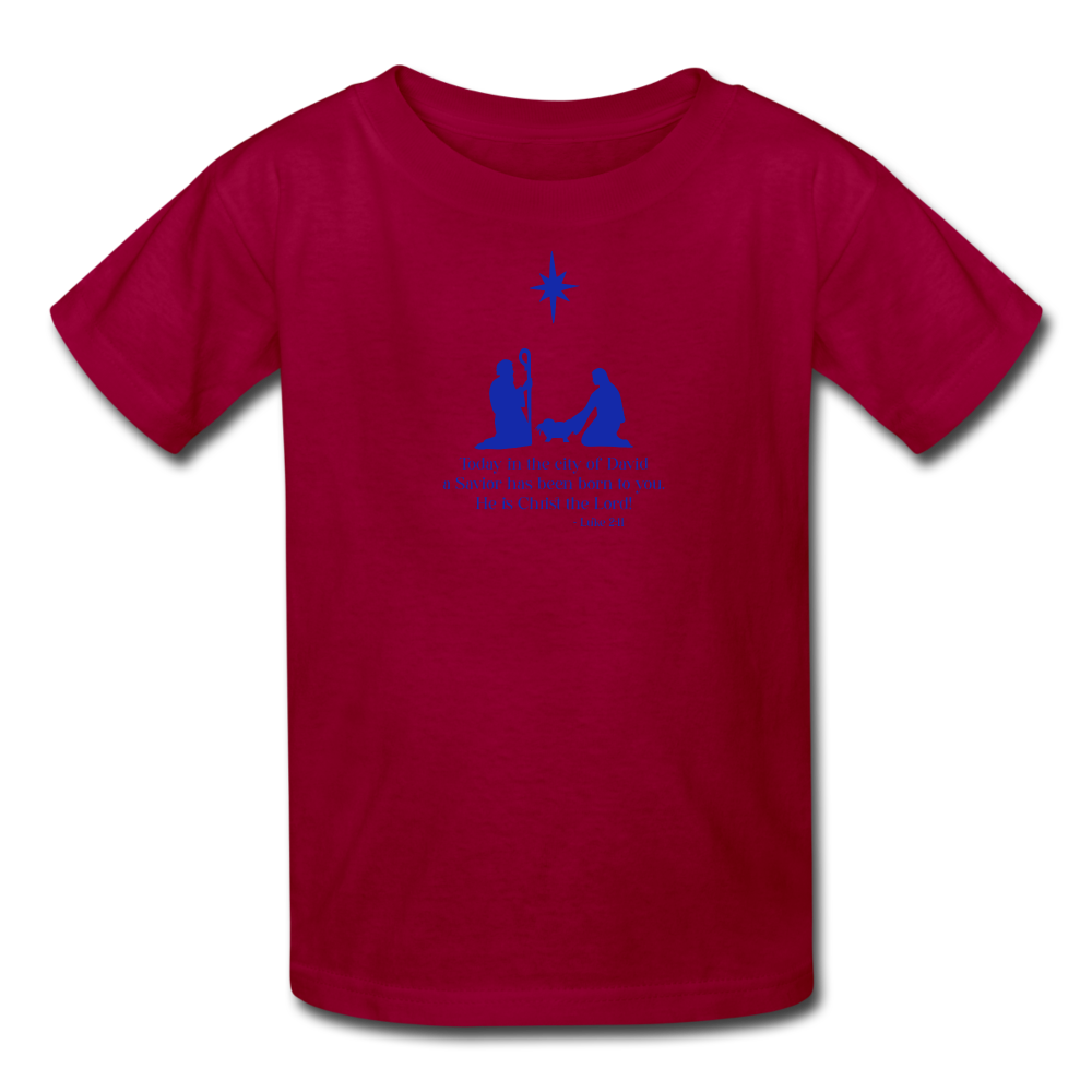 A Savior Has Been Born - Kids' T-Shirt - dark red