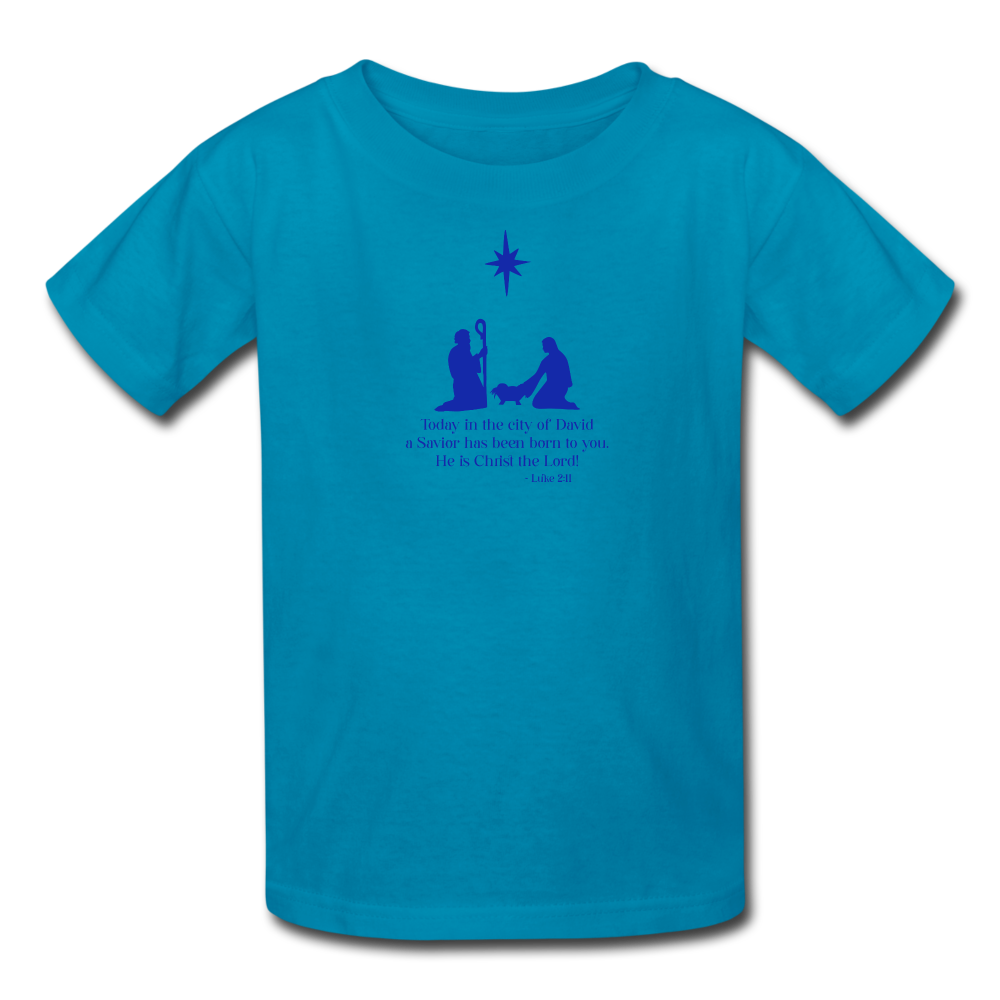 A Savior Has Been Born - Kids' T-Shirt - turquoise