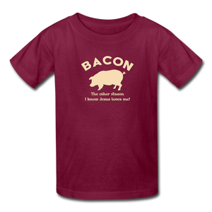 Bacon - Kids' T-Shirt - burgundy