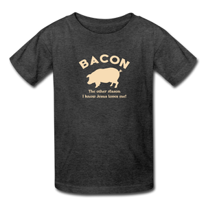 Bacon - Kids' T-Shirt - heather black