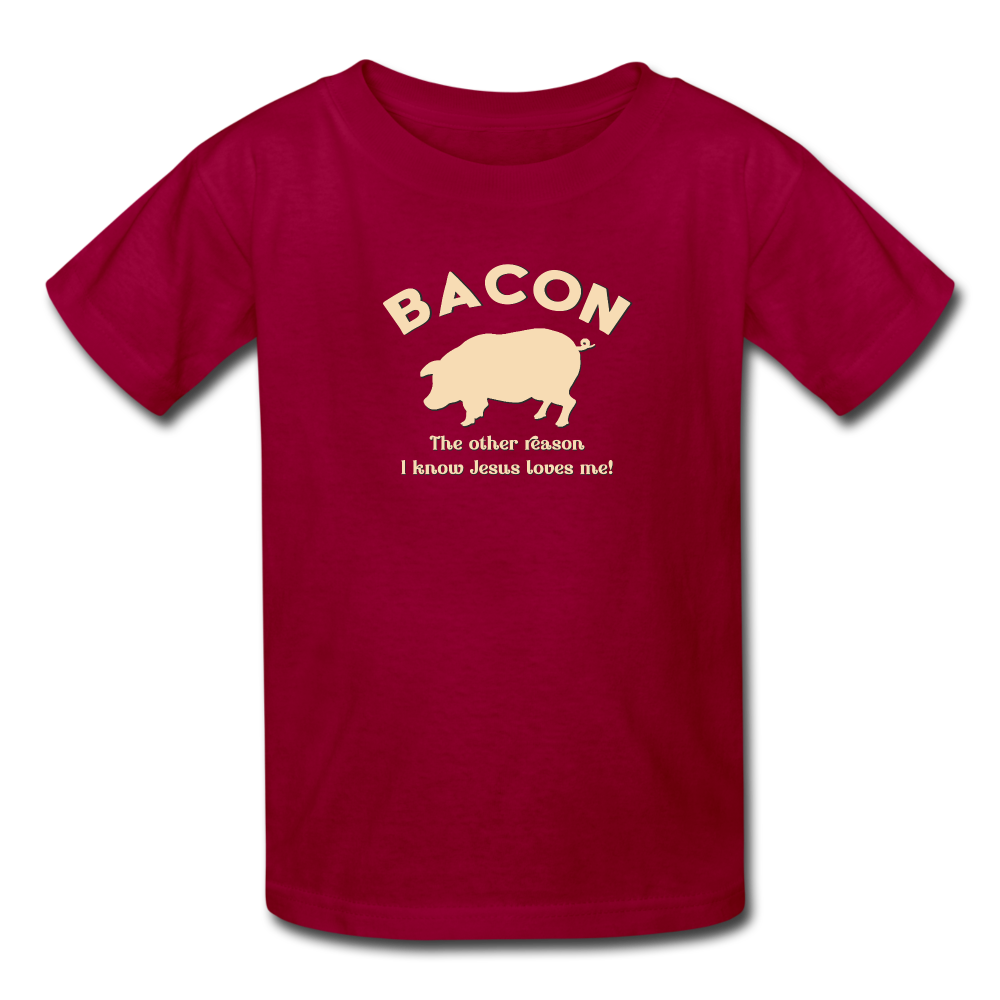 Bacon - Kids' T-Shirt - dark red