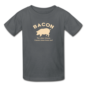 Bacon - Kids' T-Shirt - charcoal