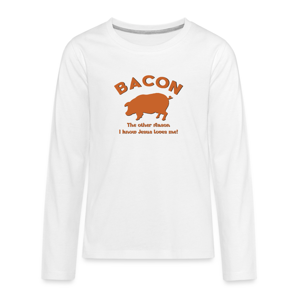 Bacon - Kids' Premium Long Sleeve T-Shirt - white