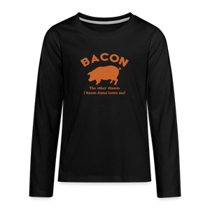 Bacon - Kids' Premium Long Sleeve T-Shirt - black