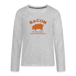 Bacon - Kids' Premium Long Sleeve T-Shirt - heather gray
