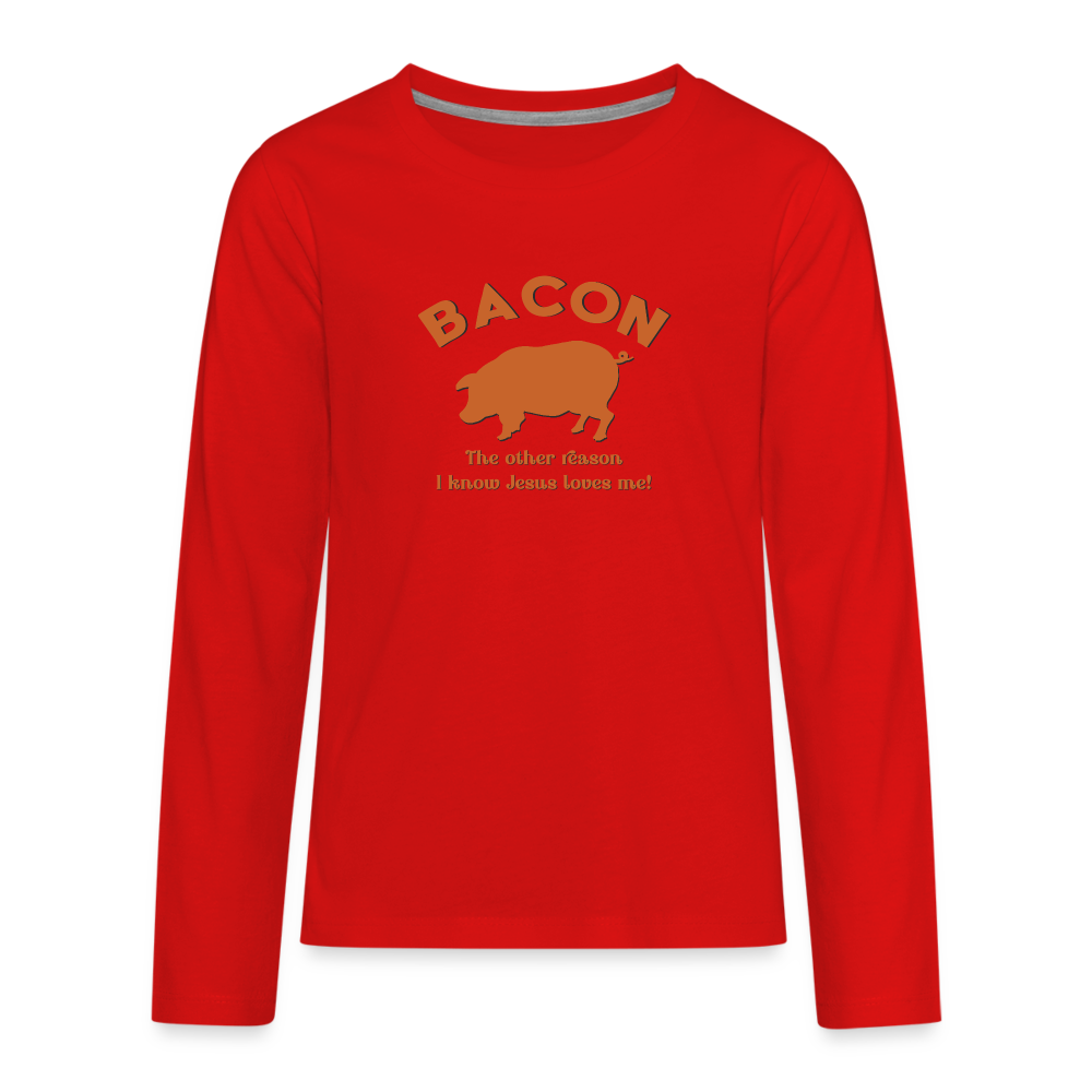 Bacon - Kids' Premium Long Sleeve T-Shirt - red