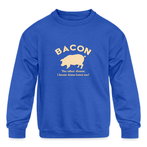 Bacon - Kids' Crewneck Sweatshirt - royal blue