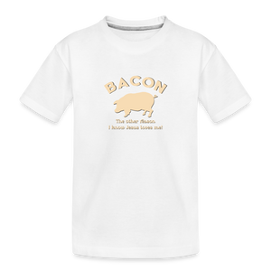 Bacon - Toddler Premium Organic T-Shirt - white