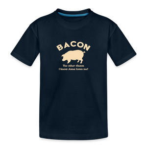 Bacon - Toddler Premium Organic T-Shirt - deep navy