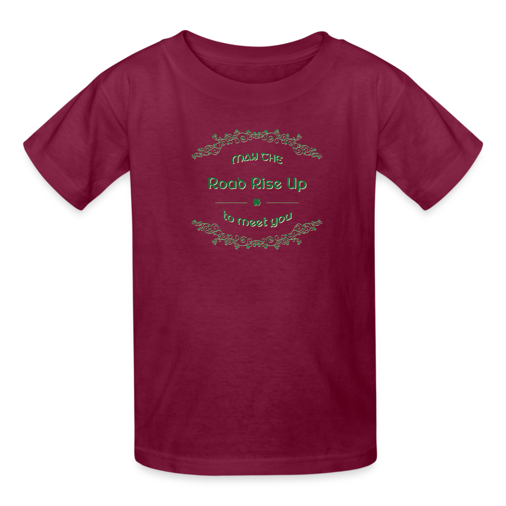 May the Road Rise Up to Meet You - Kids' T-Shirt - burgundy