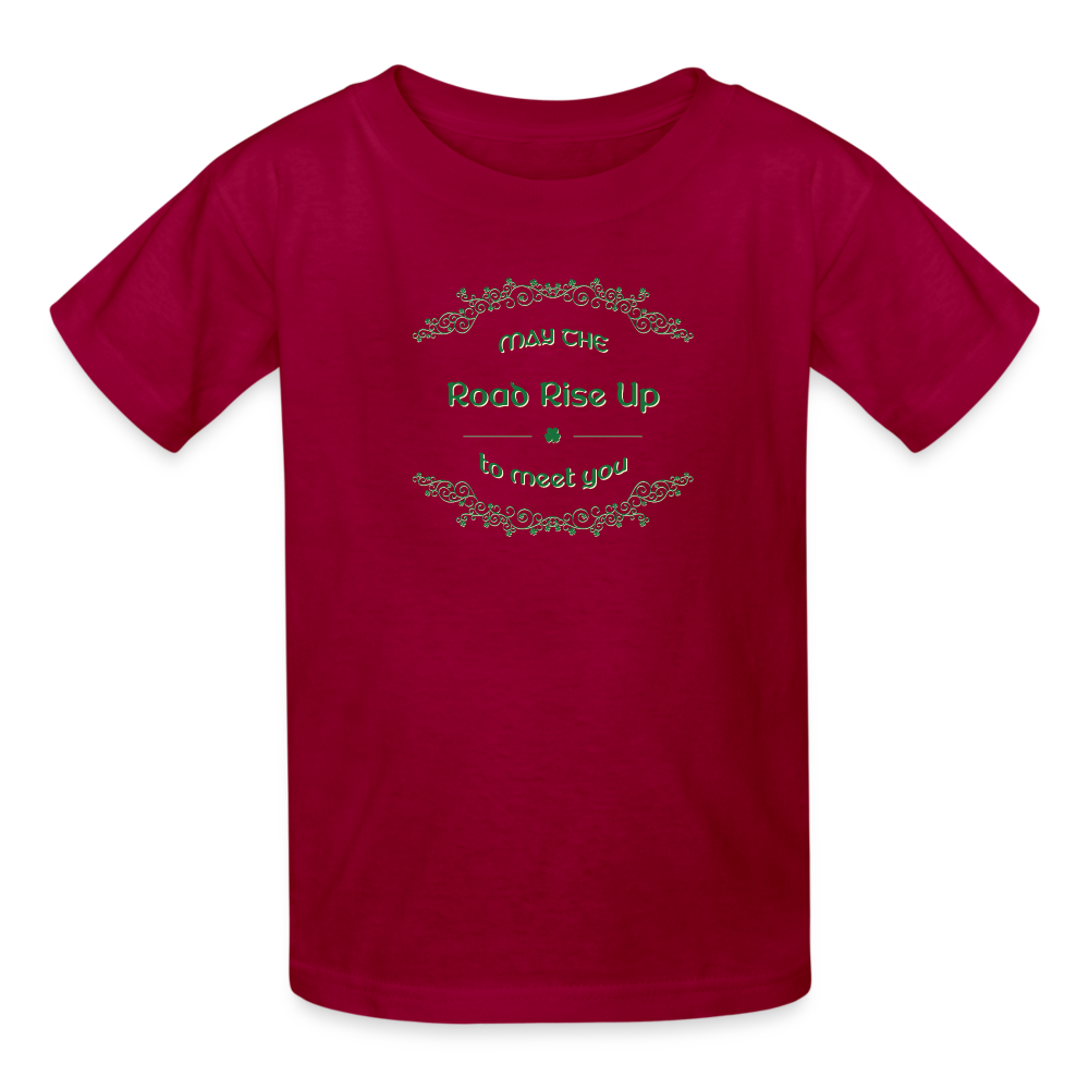 May the Road Rise Up to Meet You - Kids' T-Shirt - dark red