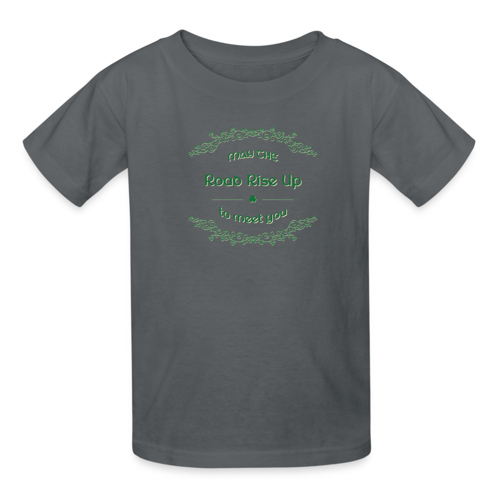 May the Road Rise Up to Meet You - Kids' T-Shirt - charcoal