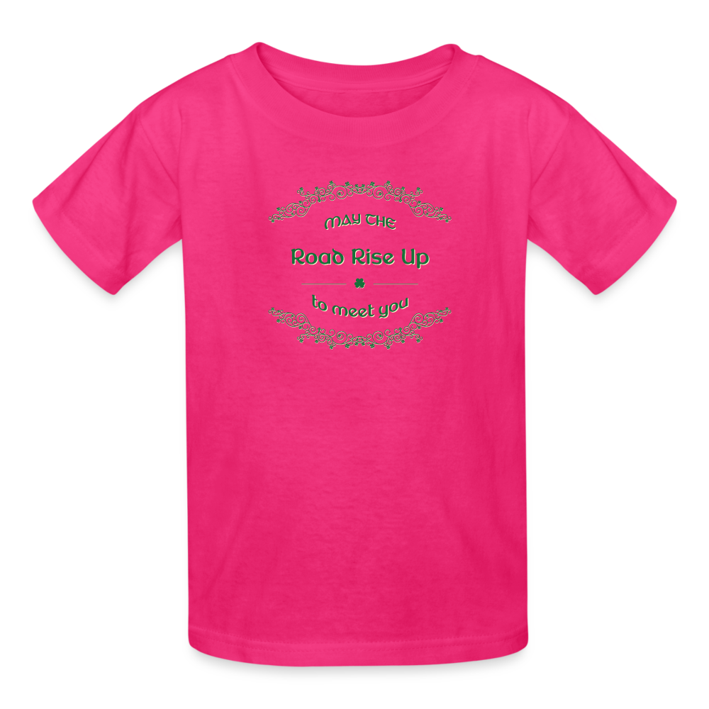May the Road Rise Up to Meet You - Kids' T-Shirt - fuchsia