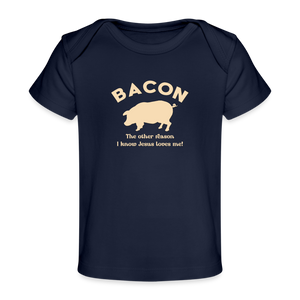 Bacon - Organic Baby T-Shirt - dark navy