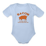 Bacon - Organic Short Sleeve Baby Bodysuit - sky