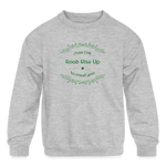 May the Road Rise Up to Meet You - Kids' Crewneck Sweatshirt - heather gray