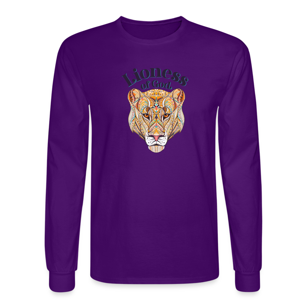 Lioness of God - Unisex Long Sleeve T-Shirt - purple