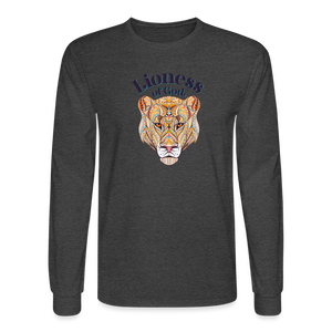 Lioness of God - Unisex Long Sleeve T-Shirt - heather black