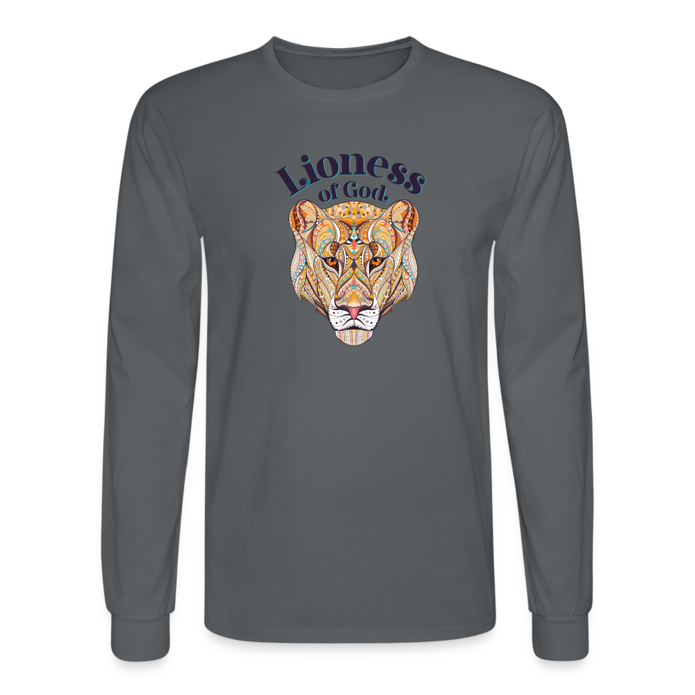 Lioness of God - Unisex Long Sleeve T-Shirt - charcoal