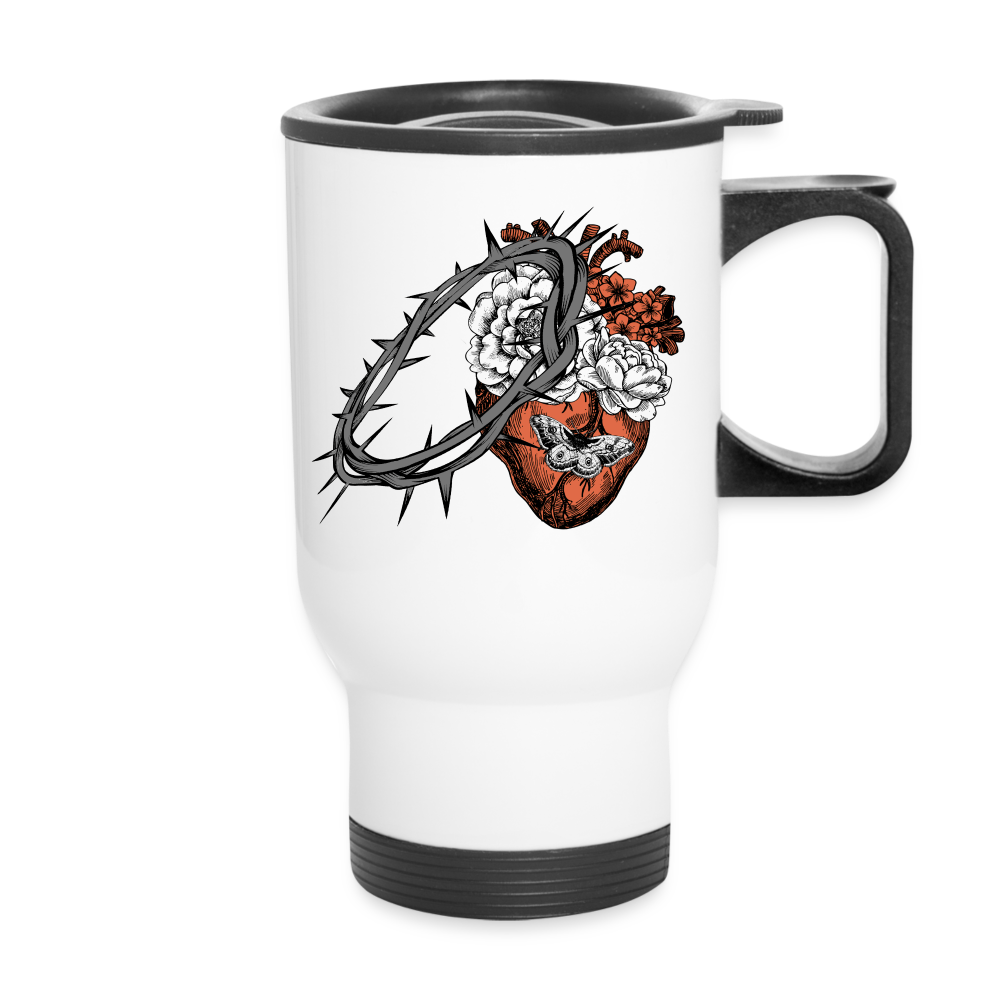 Heart for the Savior - Travel Mug - white
