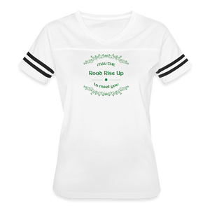 May the Road Rise Up to Meet You - Women’s Vintage Sport T-Shirt - white/black