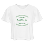 May the Road Rise Up to Meet You - Women's Cropped T-Shirt - white
