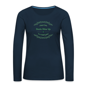May the Road Rise Up to Meet You - Women's Premium Long Sleeve T-Shirt - deep navy