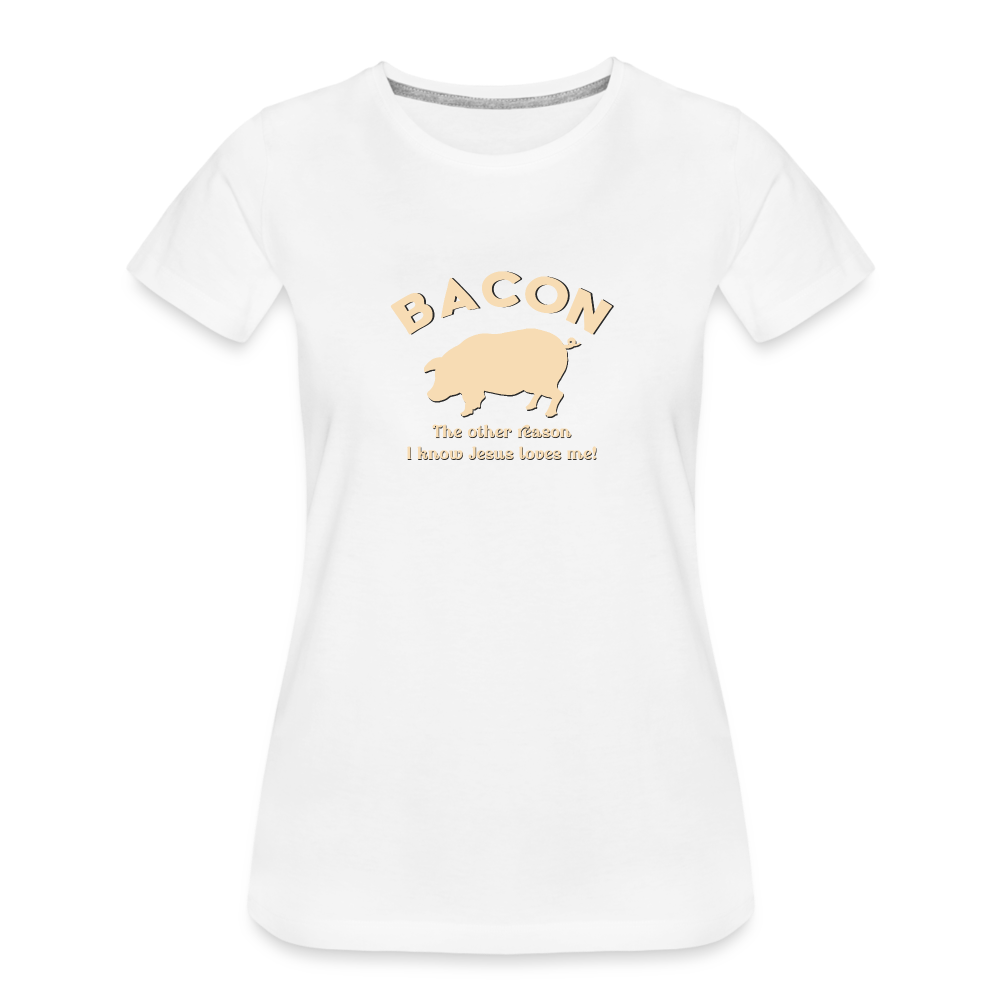 Bacon - Women’s Premium Organic T-Shirt - white