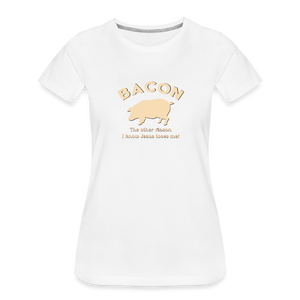 Bacon - Women’s Premium Organic T-Shirt - white