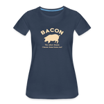 Bacon - Women’s Premium Organic T-Shirt - navy