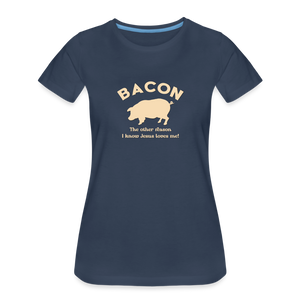 Bacon - Women’s Premium Organic T-Shirt - navy
