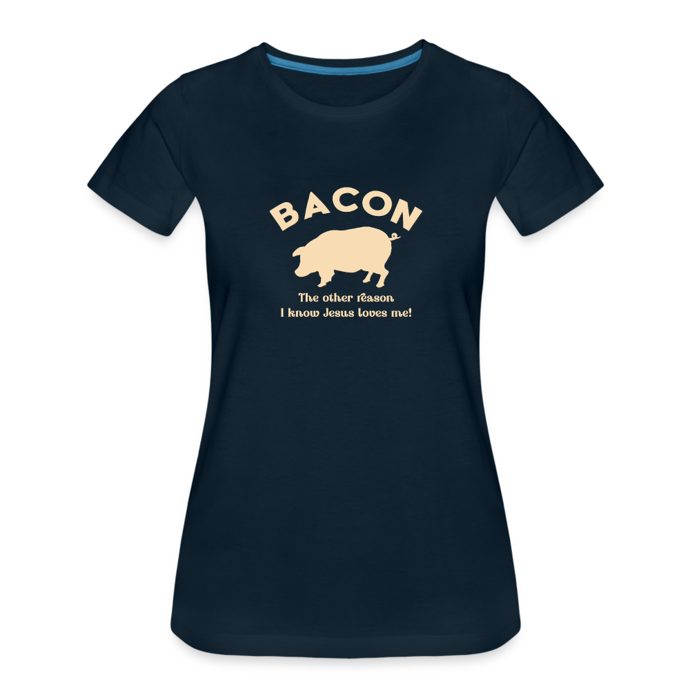 Bacon - Women’s Premium Organic T-Shirt - deep navy