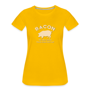 Bacon - Women’s Premium T-Shirt - sun yellow